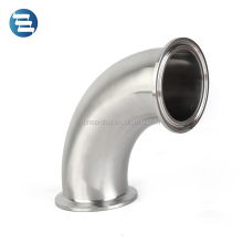 DIN Stainless Steel SS304 SS316L Long Radius 90 Degree Sanitary Clamp Elbow